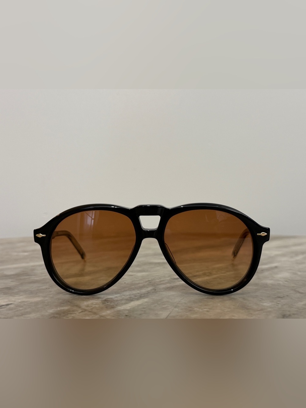 Jacques Marie Mage Valkyrie Black Beluga Sunglasses Aviator Oversized NWOT